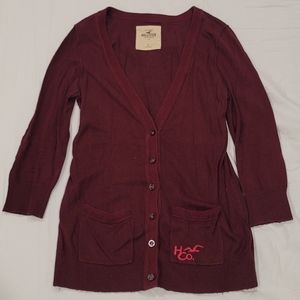 Maroon Hollister Cardigan (L)